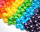 Royal Icing Flowers-  Handmade Rainbow Sparkle Mix (120) w/ White Sugar Pearl