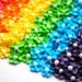 Royal Icing Flowers-  Handmade Rainbow Sparkle Mix (120) w/ White Sugar Pearl