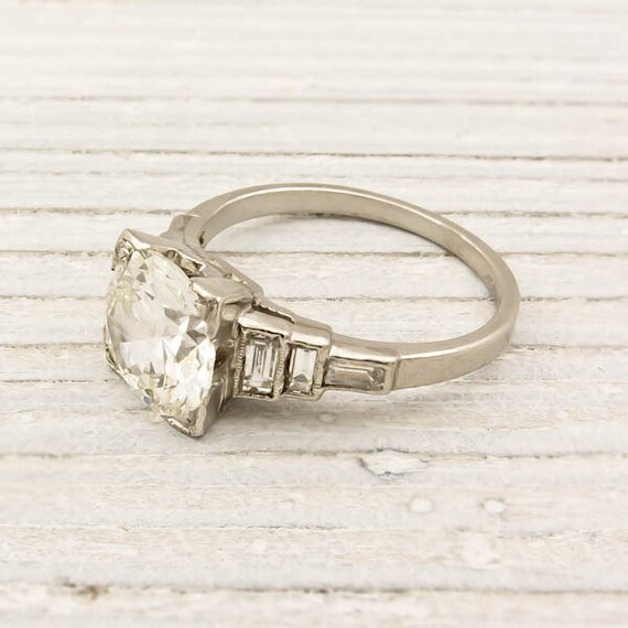 2.02 Carat Old European Cut Diamond Engagement Ring