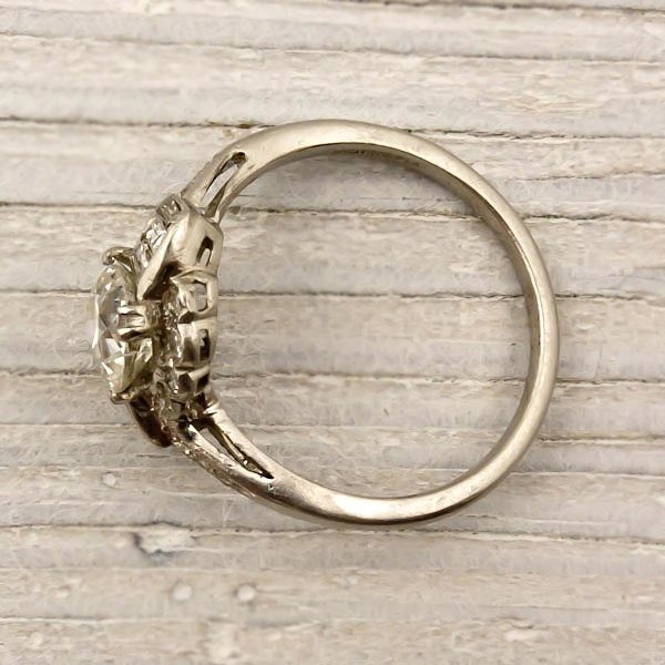 Vintage 1.17 Carat Old European Cut Diamond Engagement Ring