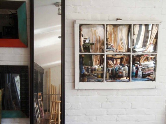 Antique Window Mirror