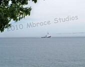 Tugboat in the Fog Photograph - 16 x 20 Gallery Wrapped Canvas Print