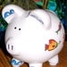 Colorful fish ceramic piggy bank
