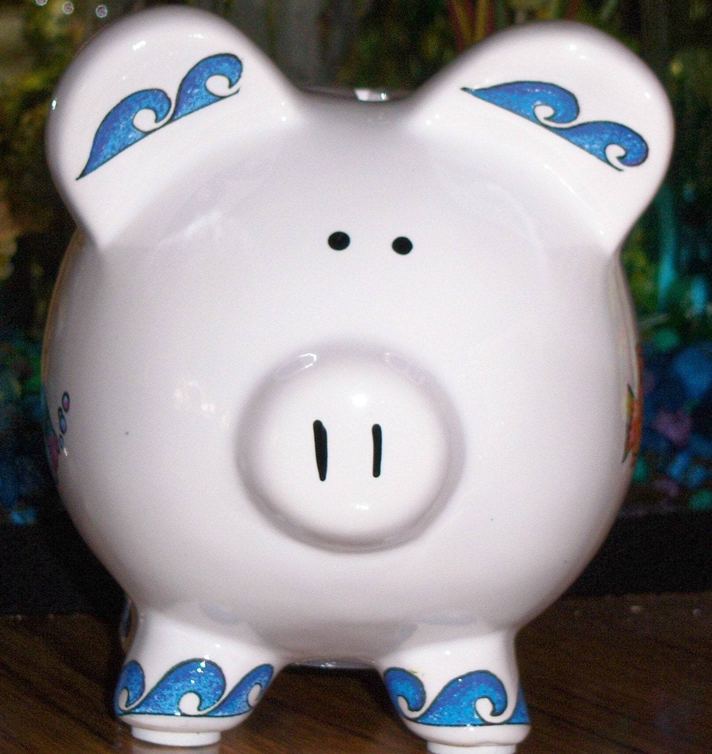 Colorful fish ceramic piggy bank