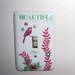 Beautiful bird floral steel single light switch cover - swarovski crystals