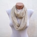 infinity scarf Loop scarf Neckwarmer Necklace scarf Fabric scarf Cream Holiday Accessories