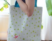 Hummingbird and Mountains Tote Bag - SALE