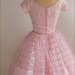 Vintage 1950s Prom Dress - Pink Cocktail Dress - Bridesmaid Dress - 50s Party Dress