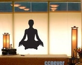 Yoga Poses Silhouette Girl----art Graphic Vinyl wall decals stickers home decor