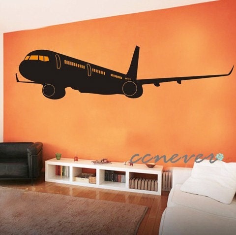 LARGE 80by20 inch Airline Aircraft 737----art Graphic Vinyl wall decals stickers home decor