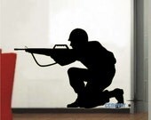 Military Soldier Army Men ----Removable Graphic Art wall decals stickers home decor