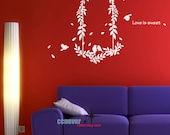 Love Is Sweet Tree Branch Bird----Removable Graphic Art wall decals stickers home decor