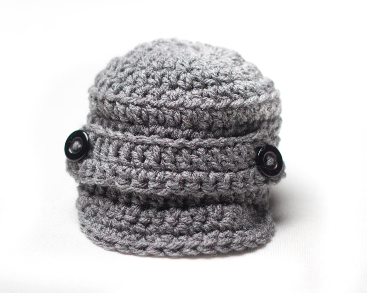 Baby Boy Hat, Baby Hat, Newborn Hat, Crochet Hat, Infant Gray Newsboy Hat, Newborn Boy Clothes, Photo Prop, Clothes Clothing