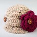 Newborn Baby Girl Infant Newsboy Flower Hat