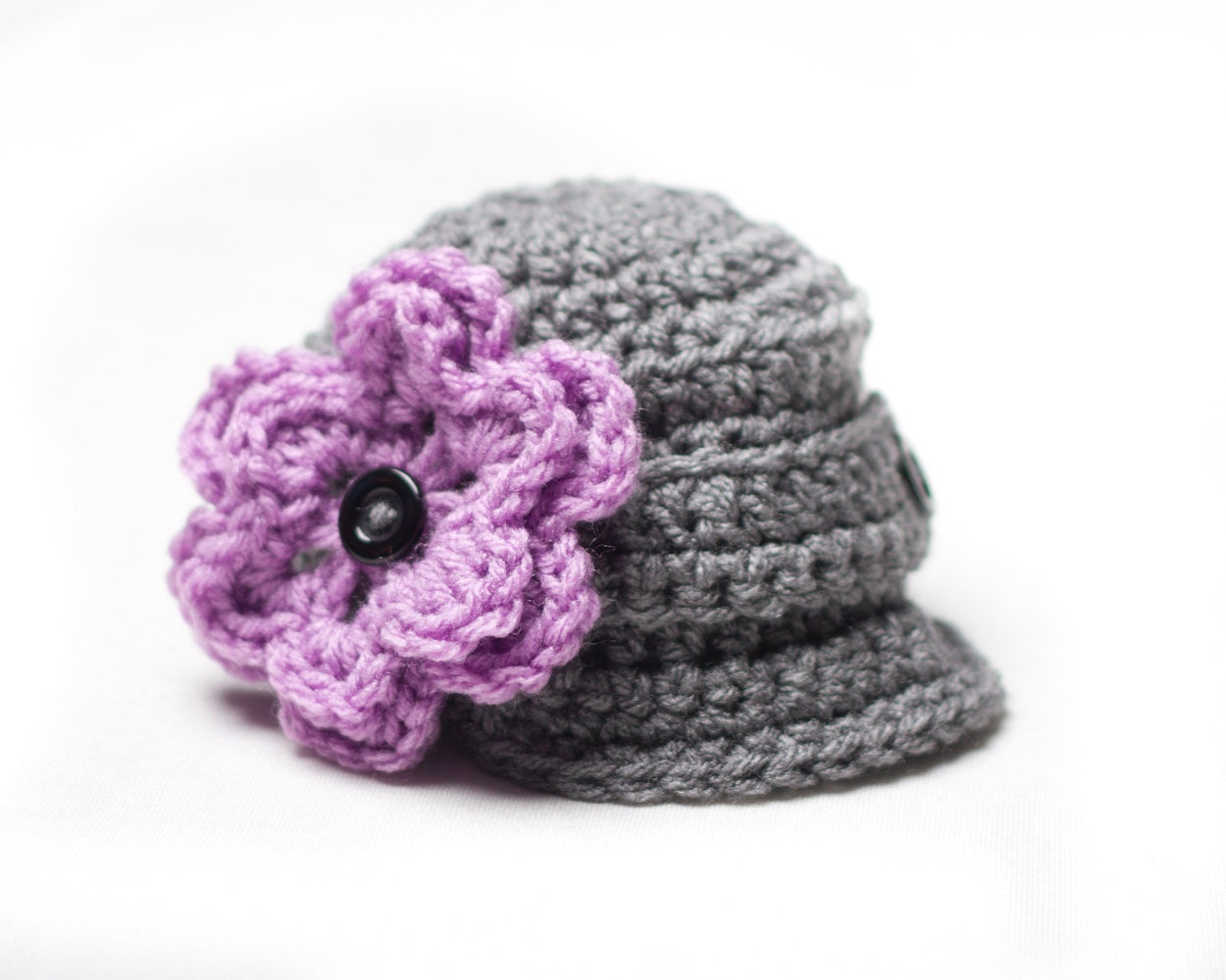 Newborn Baby Girl Infant Newsboy Flower Hat