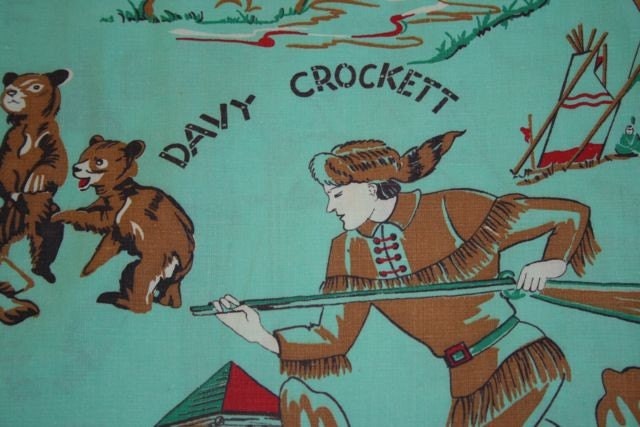 Vintage Davy Crockett Pillowcase Slip
