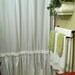 Shabby Chic White Ruffled Bottom Chiffon Flower Trim