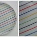 RESERVED Dinner plates Georges Briard Palette rainbow striped set of six