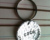 MEN'S or WOMEN'S Personalized Hand Stamped Keychain
