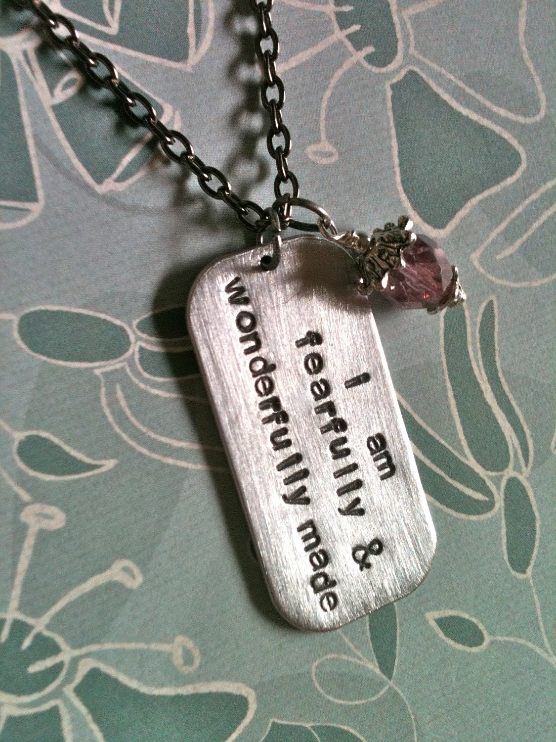 I Am Fearfully And Wonderfully Made...Hand Stamped Necklace