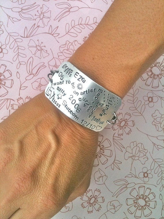 NEW-MY LIFE...Free Style Collection-Hand Stamped Bracelet Men or Women