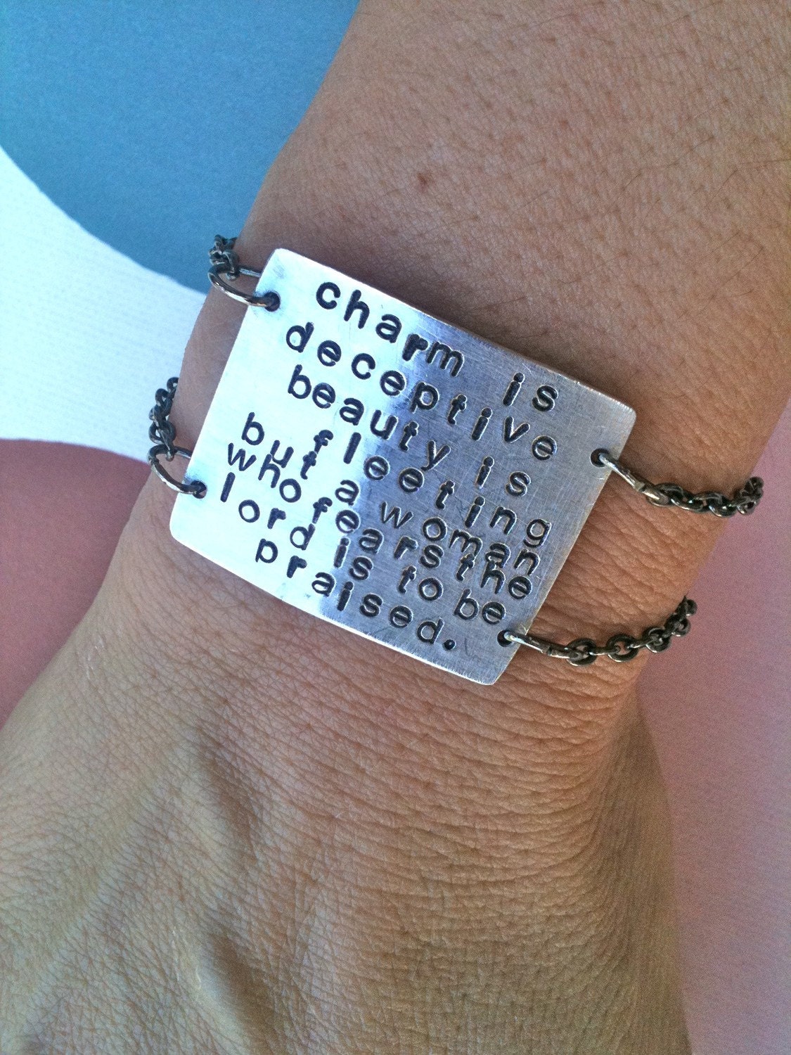 Make A Statement... Handstamped Bracelet