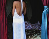 Backless White Lace Nightgown Halter Sheer Lace Bridal Sleepwear Wedding Lingerie Honeymoon
