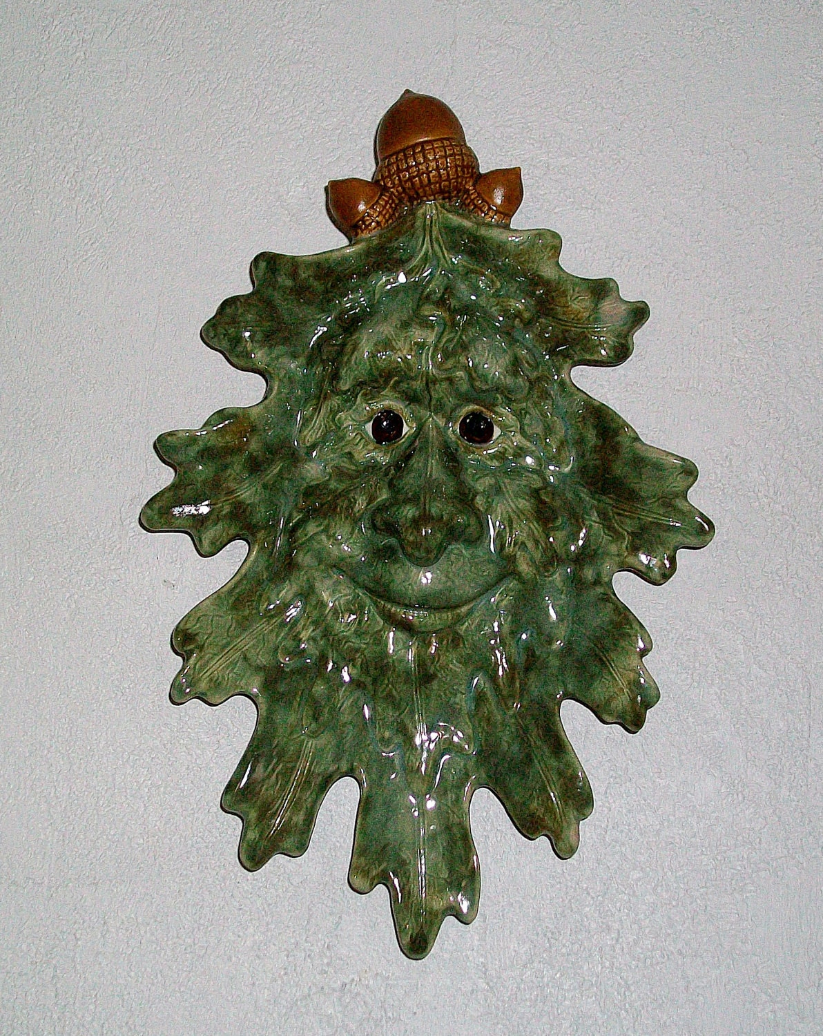Ceramic leafman face