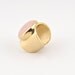 Rose Quartz Semi Precious Stone Adjustable Brass Ring
