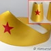 Wonder Woman Gold Leather Tiara Head Piece & Cuffs Set - Halloween Comic Con Dragoncon Geek Fantasy Adult Super Hero Costume Accessory