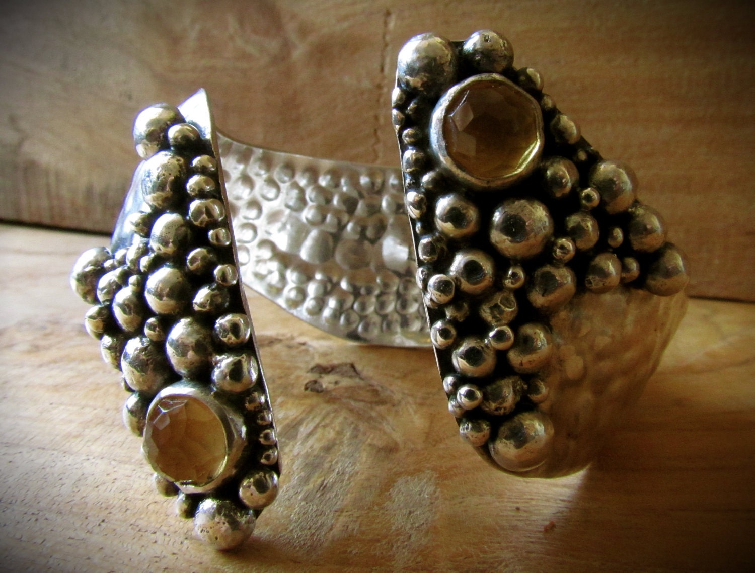 Sterling Silver and Citrine Cuff