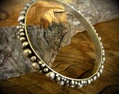 Sterling Rocky Bangle Bracelet