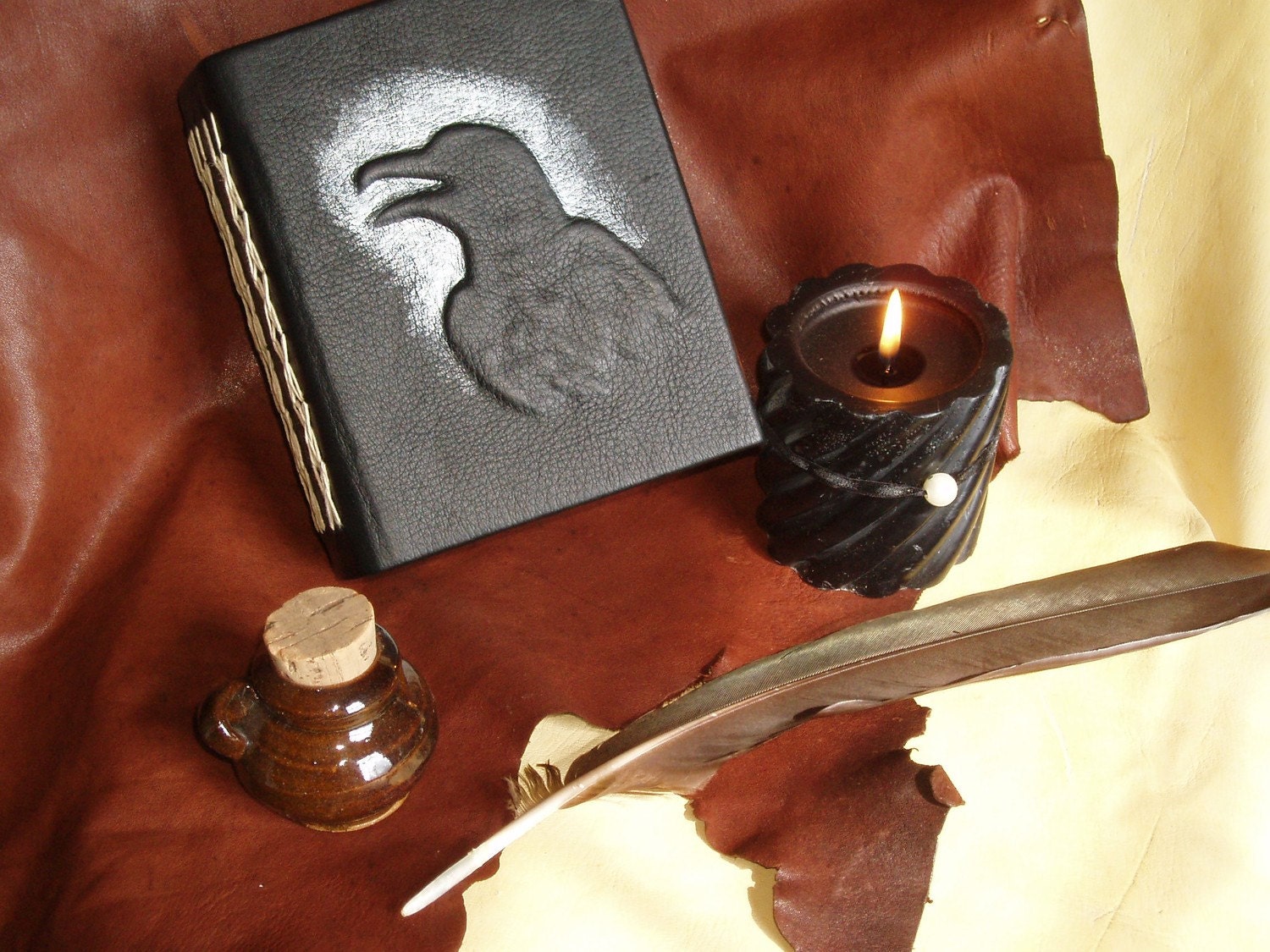Raven Chunky Leather Journal