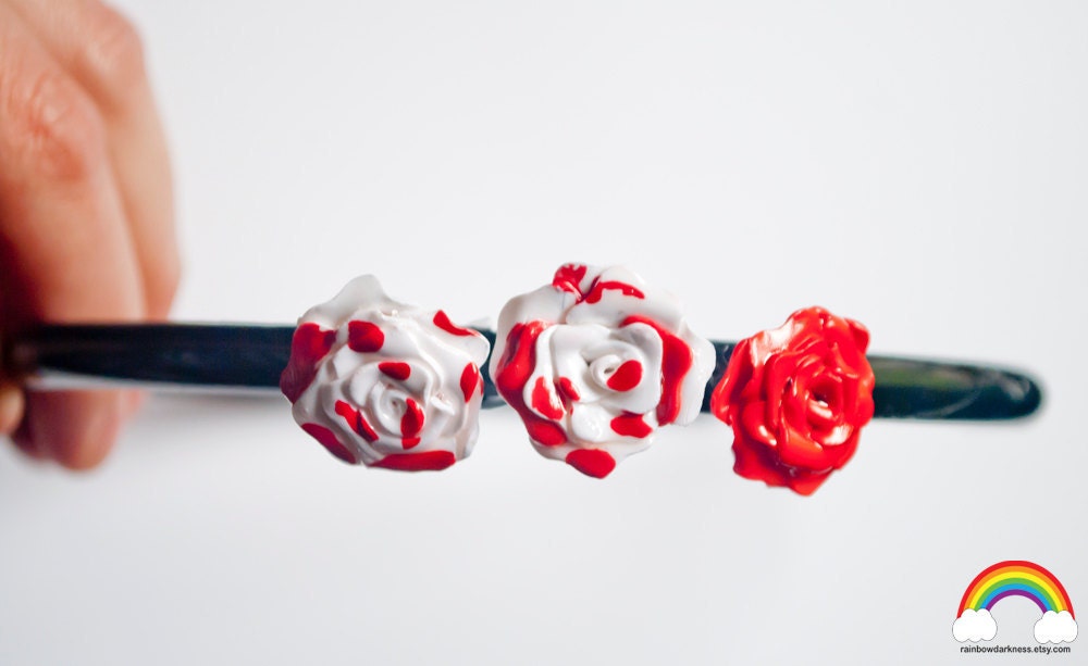 Paint the Roses Red Headband- Alice in Wonderland Inspired Accessory