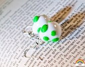Green Dinosaur Egg Earrings