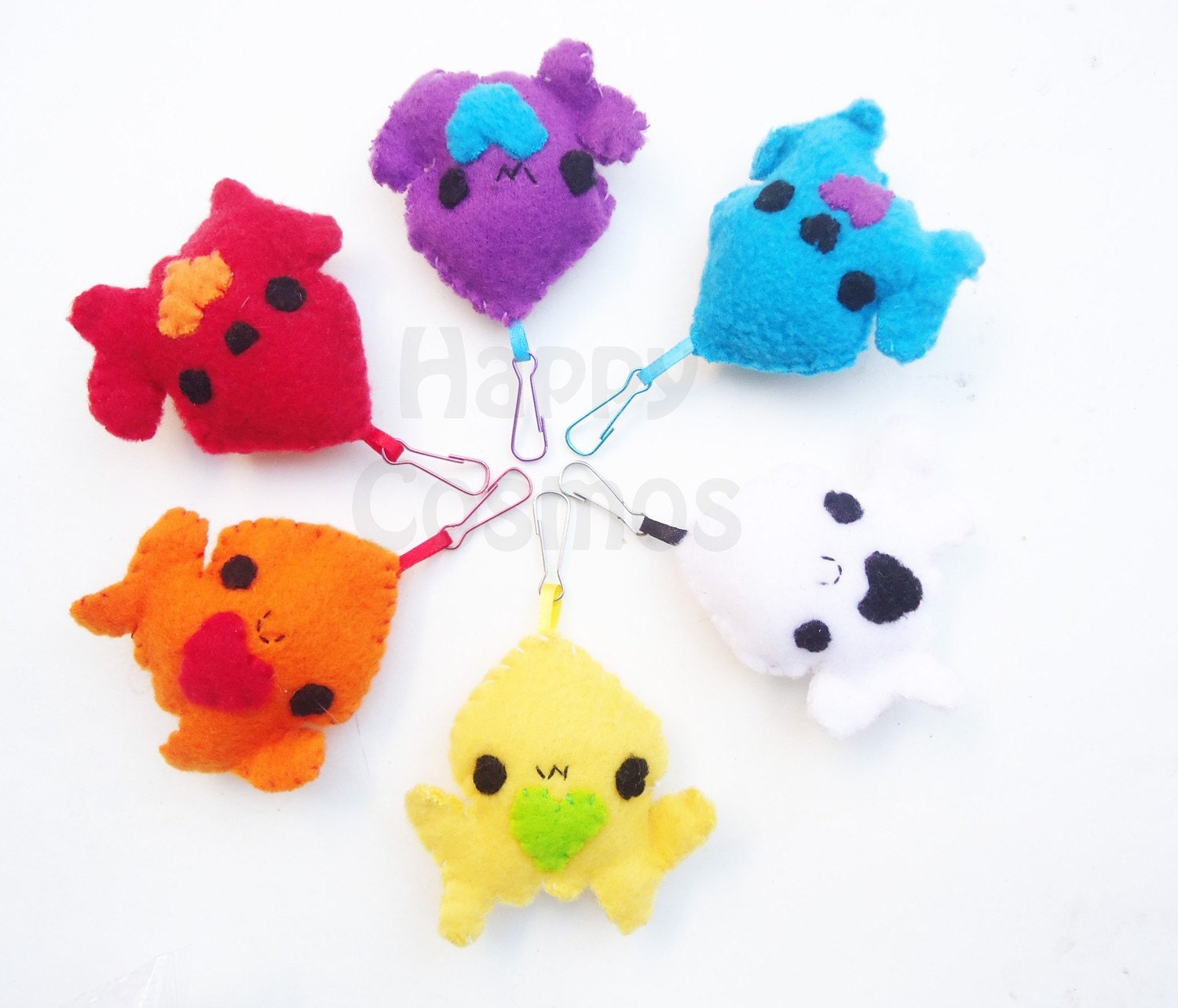 Your Choice: Squid Keychain, Kawaii Animal Plush Keychain