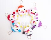Penguin Keychain or Phone Charm - Kawaii , Plush , Felt Stocking Stuffer , Dust Plug