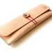 Hand-stitched leather pencil case/ multi-pouch