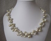Princess Set wedding, bridal jewelry, bridal necklace, wedding necklace, pearl necklace, swarovski pearls, swarovski crystals, rhinestones