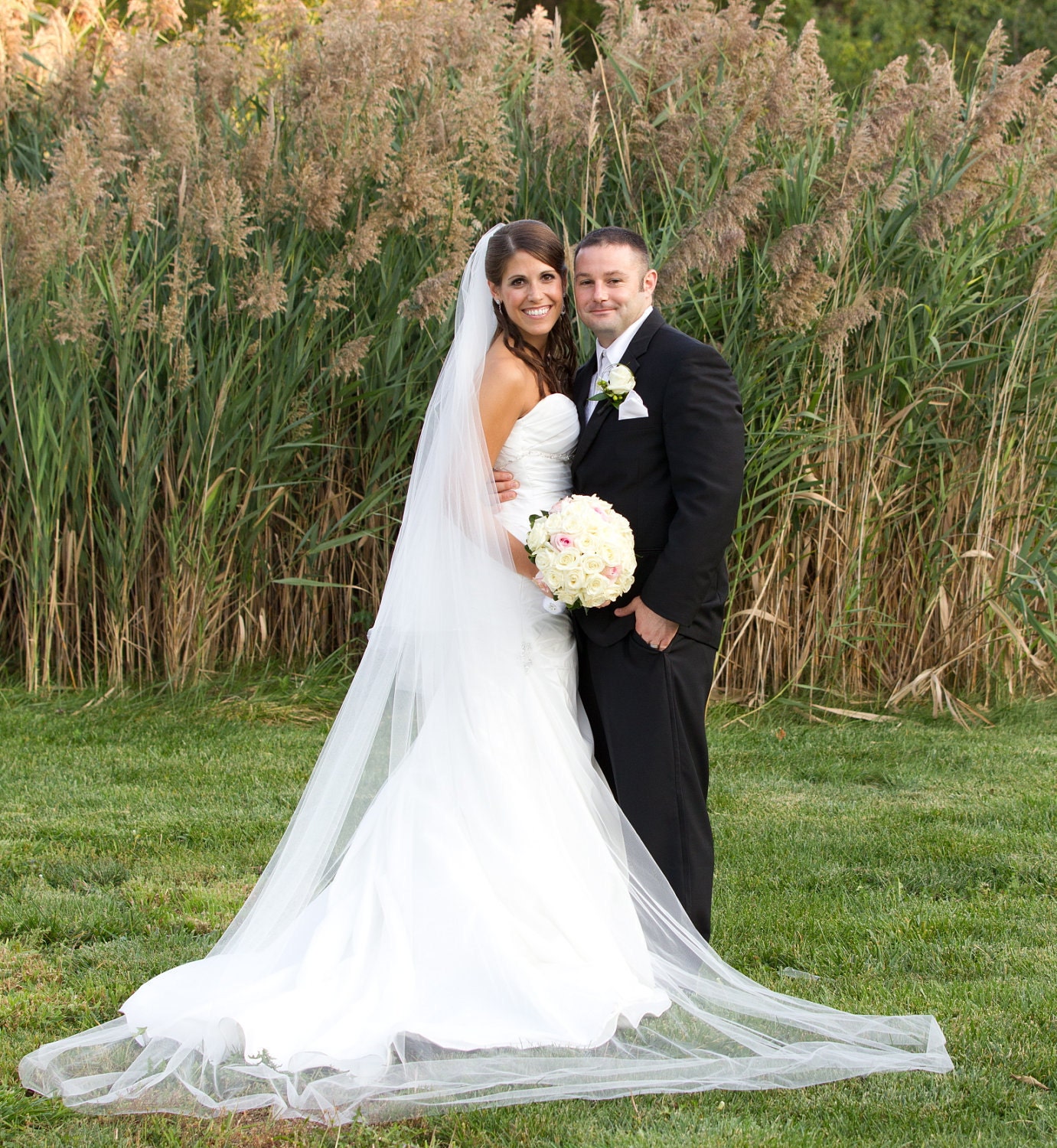 90 inches, Chapel length - The Chelsea veil -  2 tier circular/drop veil, chapel veil, bridal veil, wedding veil with blusher