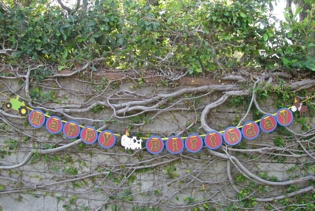 Farm Animal Birthday Banner - MADE TO ORDER