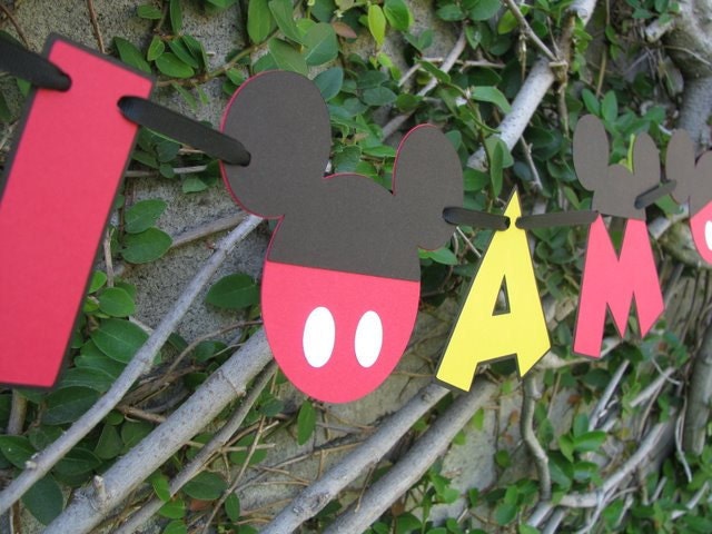 Mickey Mouse I AM ONE Highchair Banner - Made To Order