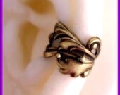 Baroque ear cuff gold brass earring jewelry - Leaf earcuff 072112