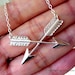 Cross Arrow necklace, Sterling silver necklace jewelry, arrow pendant 102512