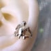 925 Cute tortoise ear cuff earring jewelry in solid sterling silver, Turtle Left earcuff for men and women, Birthday gift