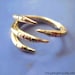925 Talon claw ring - Adjustable solid sterling silver ring jewelry  092412