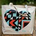 Geometric Graphic Heart Tote bag