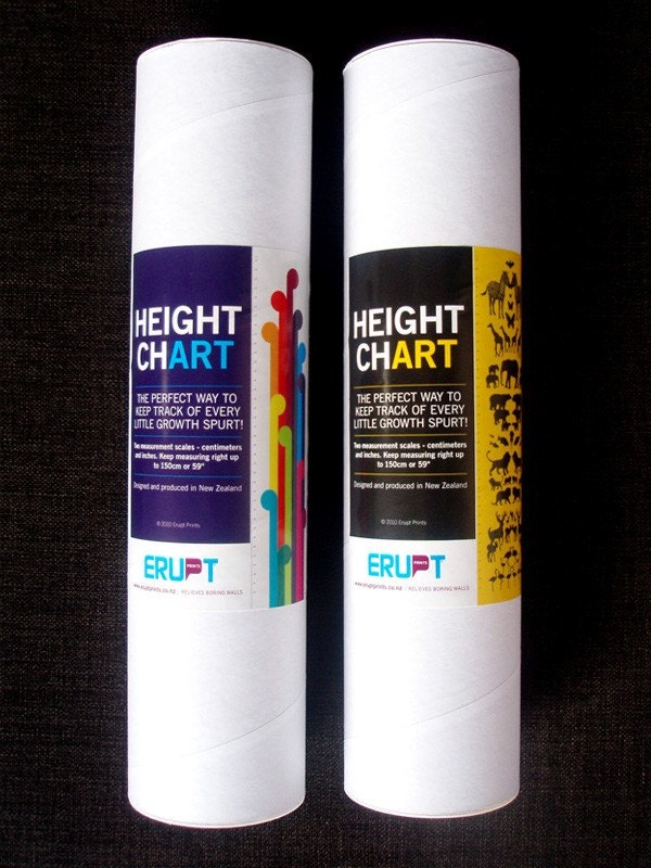 Rainbow Height Chart for the modern kid by Erupt Prints