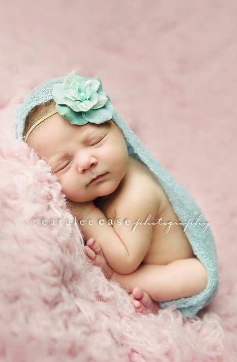 Aqua Flower Headband