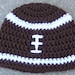Crochet Baby Hat, Football Hat, Brown and White, Newborn Football Hat, Infant Baby Hat,Gift, Photo Prop